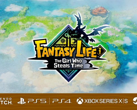 A graphic for Fantasy Life i: The Girl Who Steals Time with its logo, listing its platforms at the bottom: Nintendo Switch, PS5, PS4, Xbox Series X|S, PC.